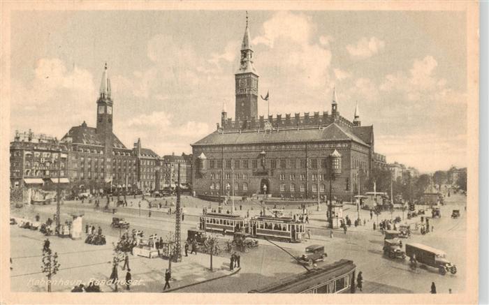 Strassenbahn Tramway-- Kobenhavn Rathaus