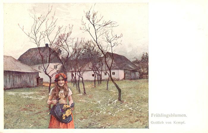 Verlag Wiener Kunst Nr. Nr. 1190 Fruehlingsblumen Gottlieb von Kempf.