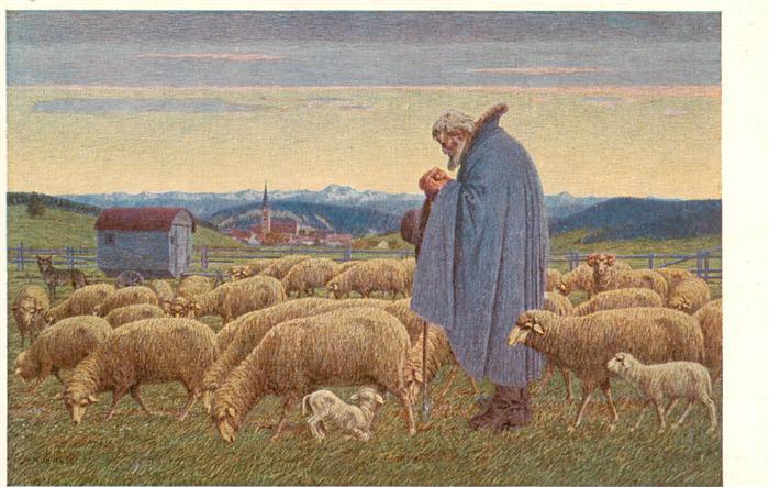 Madlener Josef Kuenstlerkarte Das Abendgebet