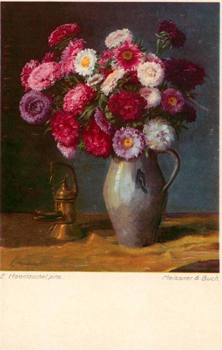 Verlag Meissner und Buch E. Haentzschel Blumen Vase