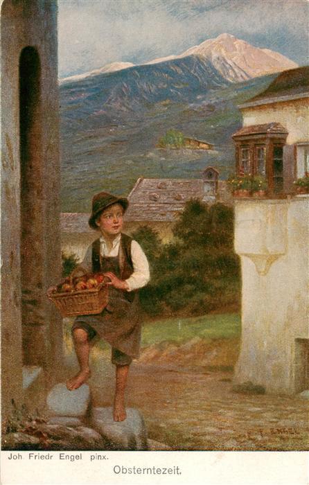 Engel Johann Friedrich Kuenstlerkarte Obsterntezeit