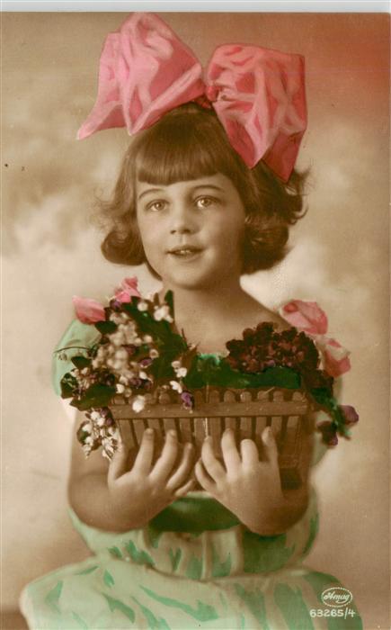 Foto Amag Nr. Nr. 63265/4 Kind Blumen