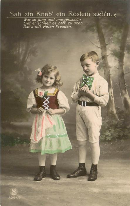 Foto SLJFF Nr. Nr. 3255/2 Sah ein Knab ein Roeslein stehn