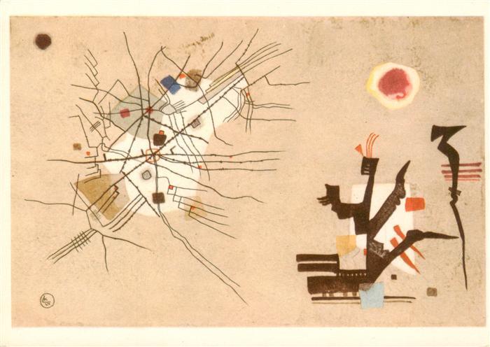 Kandinsky W Kuenstlerkarte Nr. 483 Die Zwei