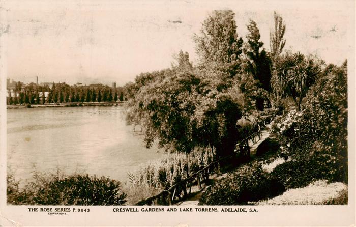 Adelaide Australia Creswell Gardens and Lake Torrens