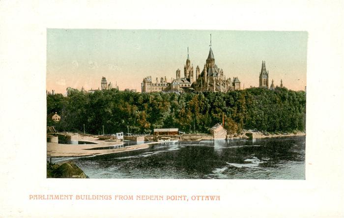 Ottawa Canada Parliament Buildings from Nepean Point