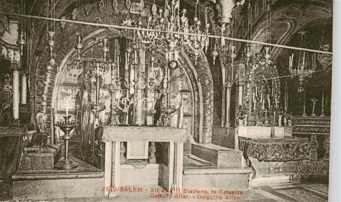 Jerusalem  Yerushalayim Israel Calvary Altar Zwoelfte und Dreizehnte Station