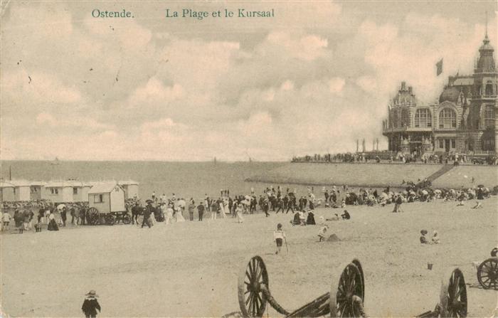Ostende Oostende West-Vlaanderen Belgie La Plage et le Kursaal