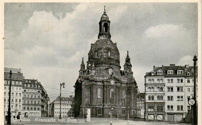 Dresden Elbe Neumarkt am Dom mit Frauenkirche