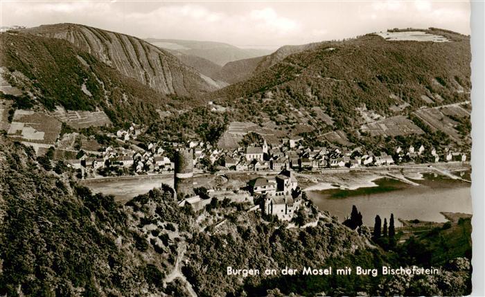 Burgen Mosel Panorama mit Burg Bischofstein