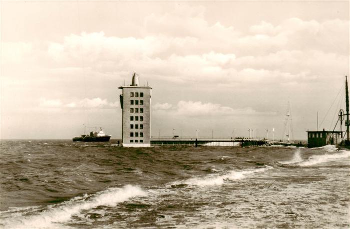 Cuxhaven Nordseebad Sturmflut an der Alten Liebe