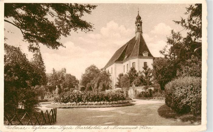 Colmar 68 Haut-Rhin Eglise du Lycee Bartoldi et Monument Kirn