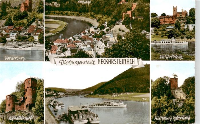 Neckarsteinach Vorderburg Mittelburg Schwalbennest Neckarpartie Hinterburg Raben