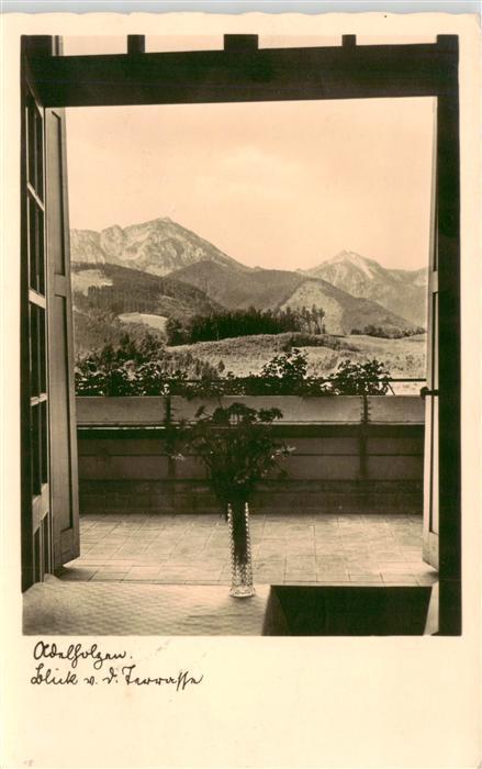 Adelholzen Oberbayern Bad Blick von der Terrasse