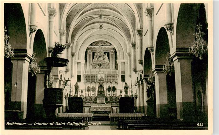 Bethlehem  Yerushalayim Israel Interior of Saint Catherine Church
