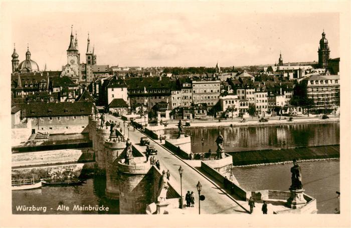 Wuerzburg Bayern Alte Mainbruecke