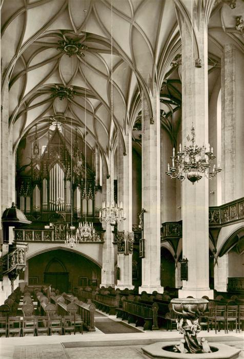 Annaberg-Buchholz Erzgebirge Stadtkirche St Annen Blick zur Orgel