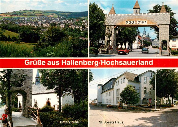 Hallenberg Panorama Ortspartie Unterkirche St Josefs Haus