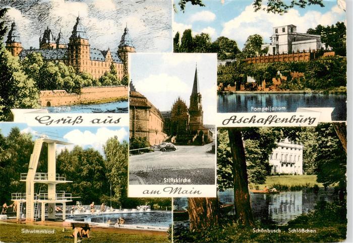 Aschaffenburg Main Schloss Pompeijanum Schwimmbad Stiftskirche Schoenbuch Schloe