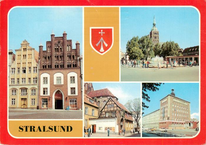 Stralsund Wulflamhaus im Alten Markt Ossenreyer Strasse und Nikolaikirche Kultur