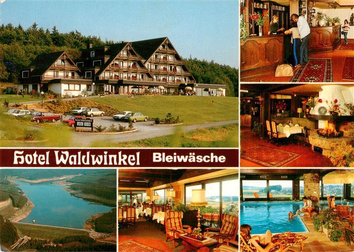 Bleiwaesche Hotel Waldwinkel Rezeption Gastraeume Hallenbad Talsperre