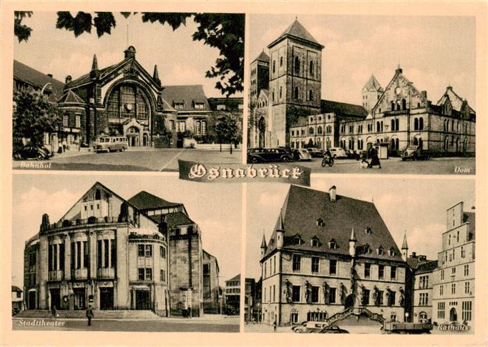 Osnabrueck Bahnhof Dom Stadttheater Rathaus