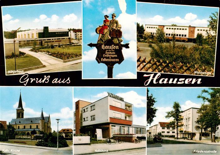 Hausen Aar Buergerhaus Waldschule Kath Kirche Volksbank Friedensstrasse