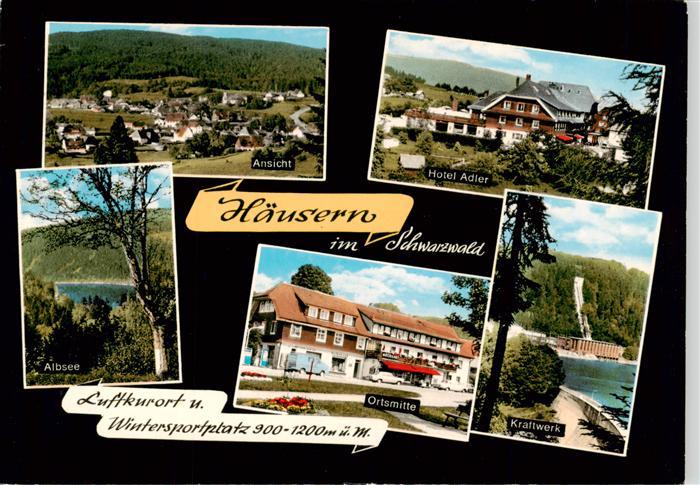 Haeusern Schwarzwald Panorama Hotel Adler Albsee Ortsmitte Kraftwerk