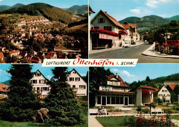 Ottenhoefen Schwarzwald Fliegeraufnahme Ortspartie Park Gasthaus Pflug