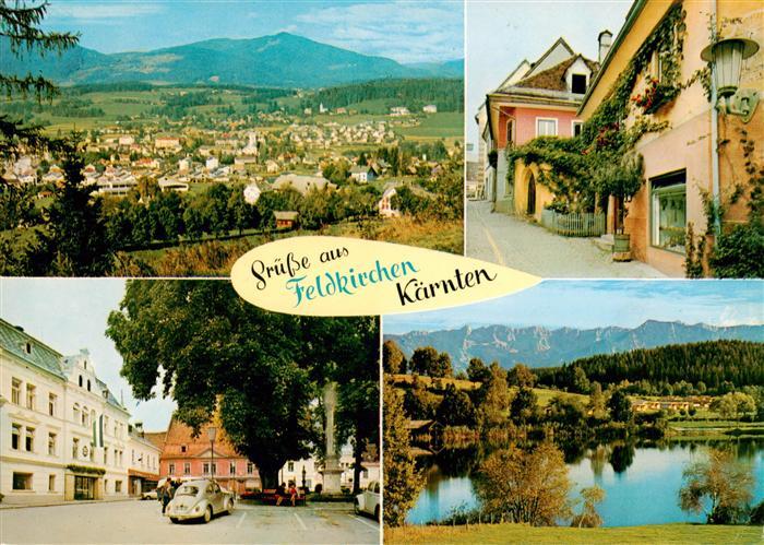 Feldkirchen Kaernten Panorama Malerwinkel Haus Lomberger Rathaus Mariensaeule Ma
