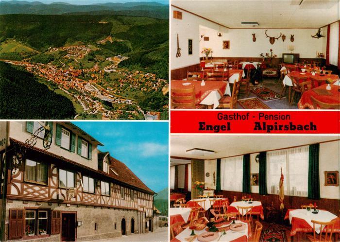Alpirsbach Fliegeraufnahme Gasthof Pension Engel Gastraeume