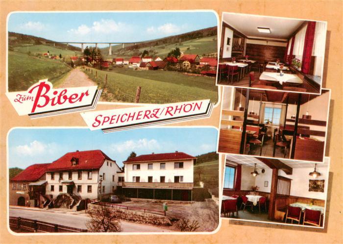 Speicherz Rhoen Motten Bayern Gasthof Zum Biber Gastraeume Autobahnbruecke