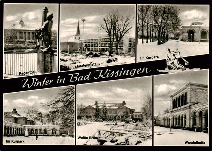 Bad Kissingen Regentbau Marienplatz Kurpark Weisse Bruecke Wandelhalle