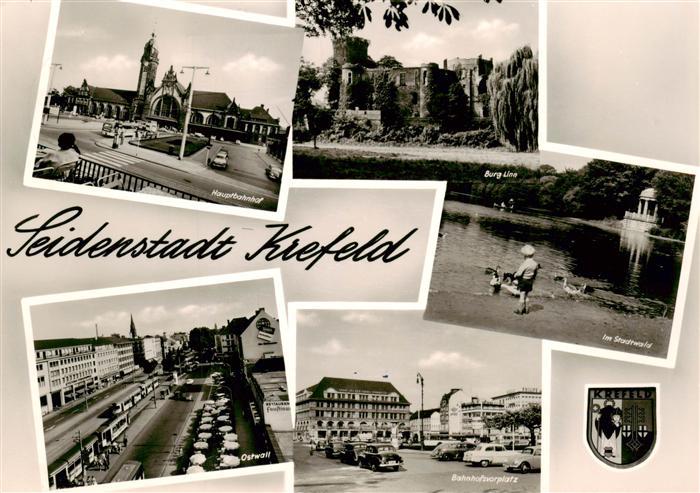 Krefeld Crefeld Hauptbahnhof Ostwall Burg Linn Bahnhofsvorplatz Stadtwald