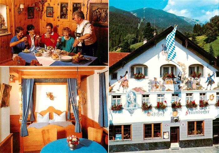 GARMISCH-PARTENKIRCHEN Bayern Gasthof Fraundorfer Gaststube Zimmer