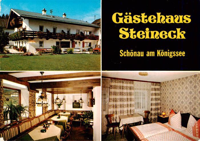 Schoenau Koenigssee Gaestehaus Steineck Gastraum Fremdenzimmer