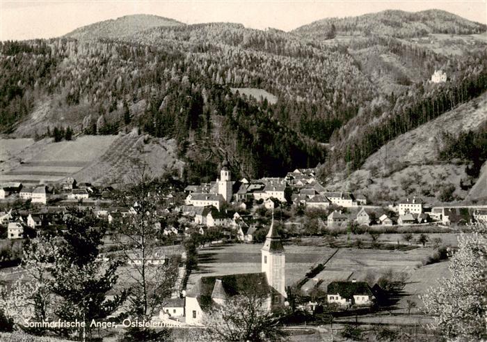 Anger Steiermark AT Panorama mit Kirche