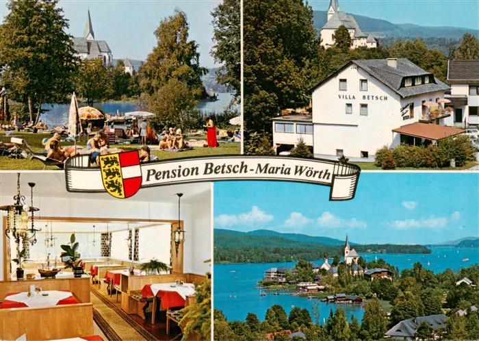 Maria Woerth Woerthersee Kaernten AT Pension Betsch Strandpartie Gaststube Woert