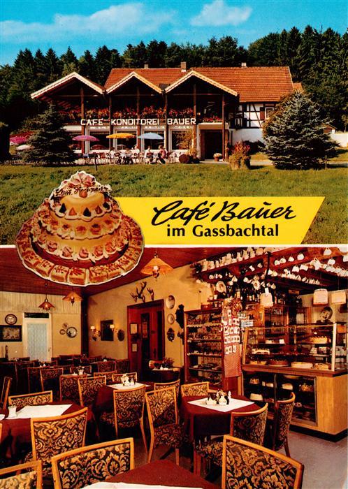 Grasellenbach Gras-Ellenbach Cafe Bauer im Gassbachtal Gastraum