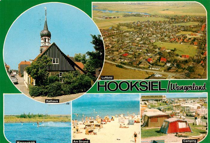 Hooksiel Nordseebad Rathaus Fliegeraufnahme Wasserskilift Strand Camping