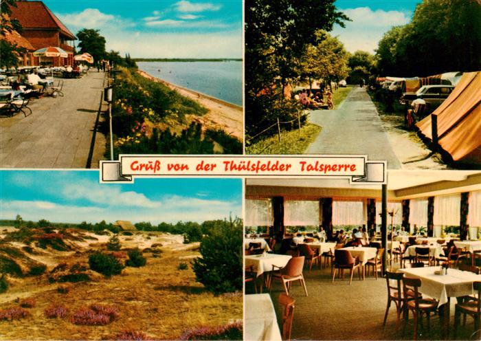 Thuelsfelder Talsperre Cloppenburg Hotel Seeblick Terrasse Gastraum Duenen