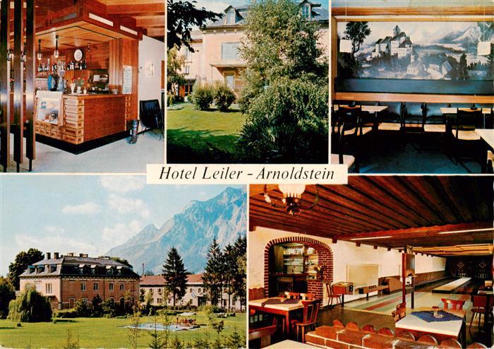 Arnoldstein Kaernten AT Hotel Leiler Gastraum Kegelbahn Rezeption Park
