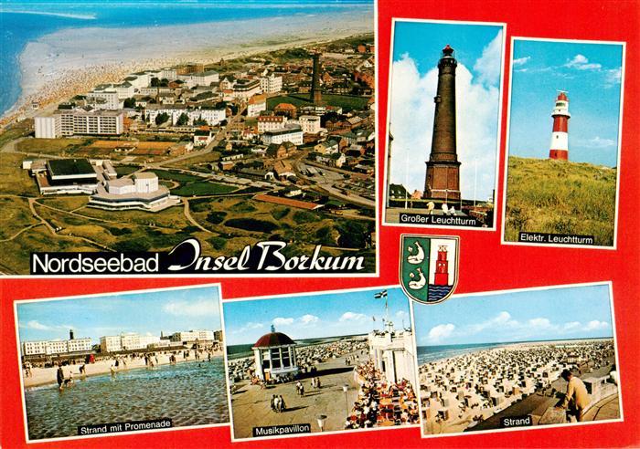 Borkum Nordseebad Fliegeraufnahme Grosser Leuchtturm Elektr Leuchtturm Strand Mu