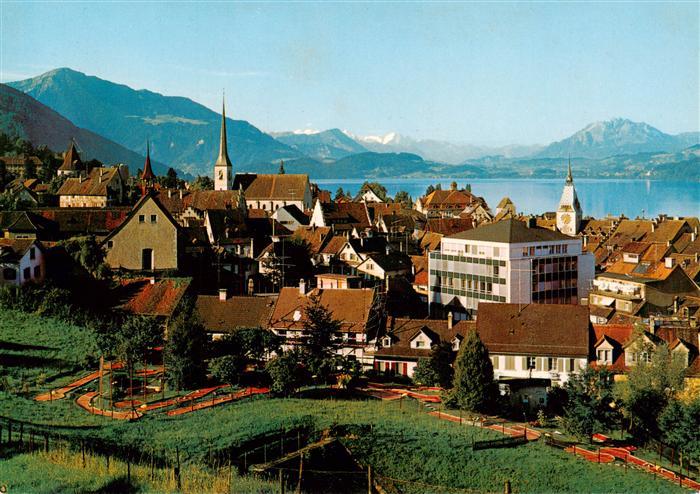 Zug  ZG Ortsansicht mit Alpenpanorama