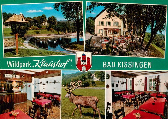 Bad Kissingen Restaurant Cafe Wildpark Klaushof Gastraeume Schwanenteich Hirsch