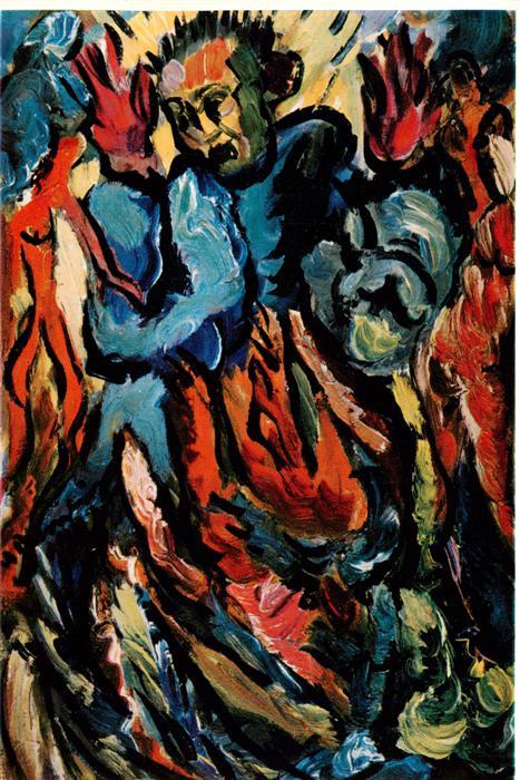 Muenchen Bayern Moses im Dornbusch Kuenstlerkarte