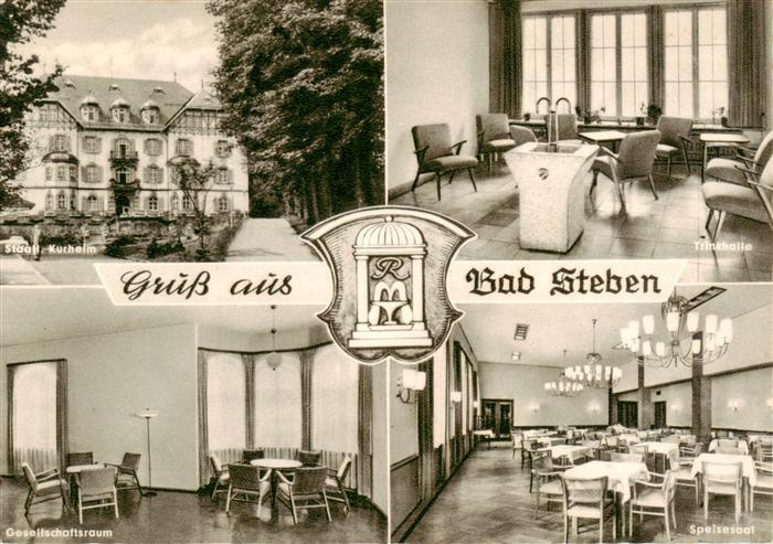 Bad Steben Staatl Kurheim Trinkhalle Gesellschaftsraum Speisesaal