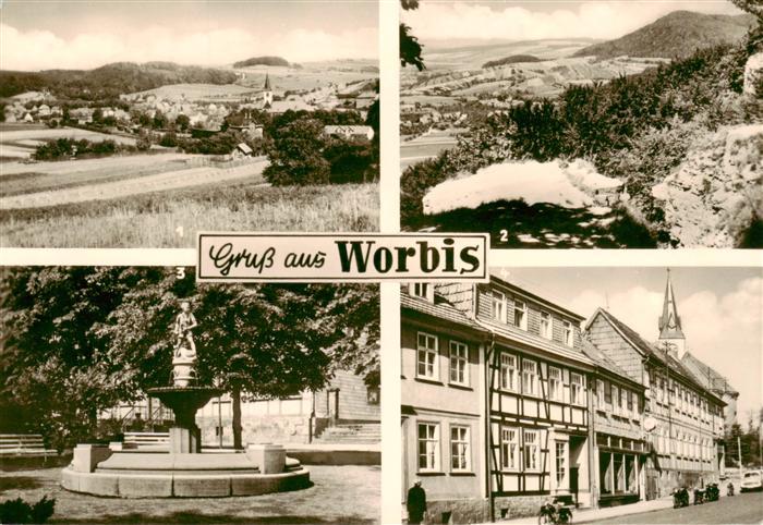 Worbis Eichsfeld Panorama Blick von Kanstein Krengeljaeger Ernst Thaelmann Stras