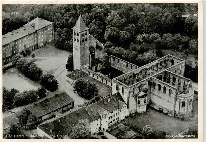 Bad Hersfeld Fliegeraufnahme mit Schloss