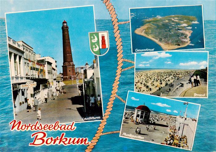 Borkum Nordseebad Leuchtturm Fliegeraufnahme Strand Musikpavillon